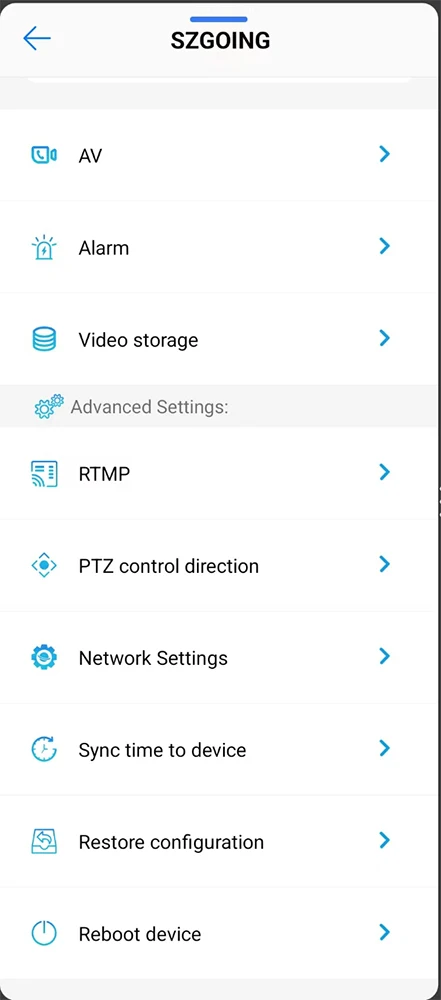 Video Link app playback of recorded footage from the CS100 solar camera