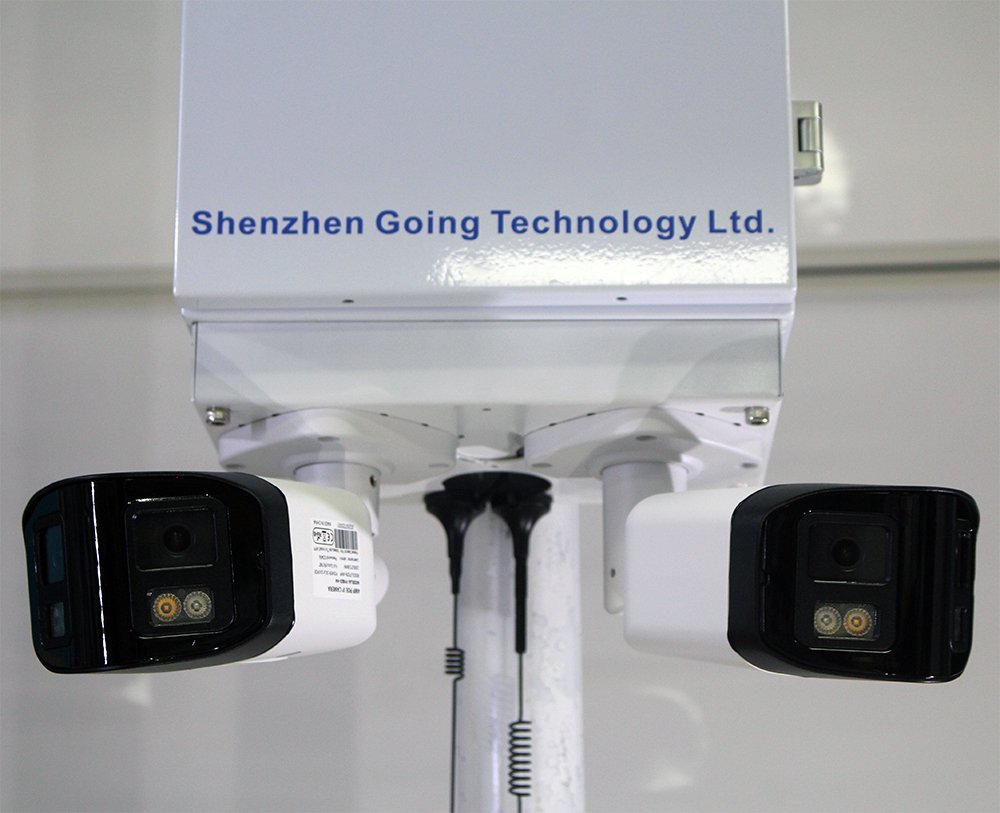 Installation diagram for the SZGOING CS100-G432 solar security camera power system